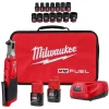 M12 FUEL 3/8" High Speed Ratchet w/ 14 Piece Shockwave Impact Duty 3/8" Drive Metric Standard 6 Point Socket Set Bundle