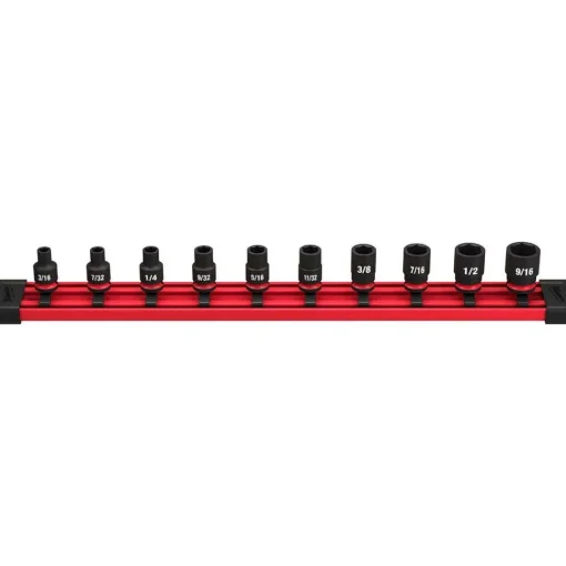 M12 FUEL 1/4" High Speed Ratchet Kit w/ 10 Piece Shockwave Impact Duty 1/4" Drive Bundle