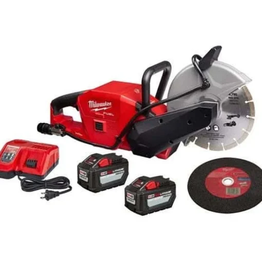 M18 FUEL Brushless Cordless 9" Cut-Off Saw W/ ONE-KEY 12Ah and MX FUEL 20" Plate Compactor Bundle Kit