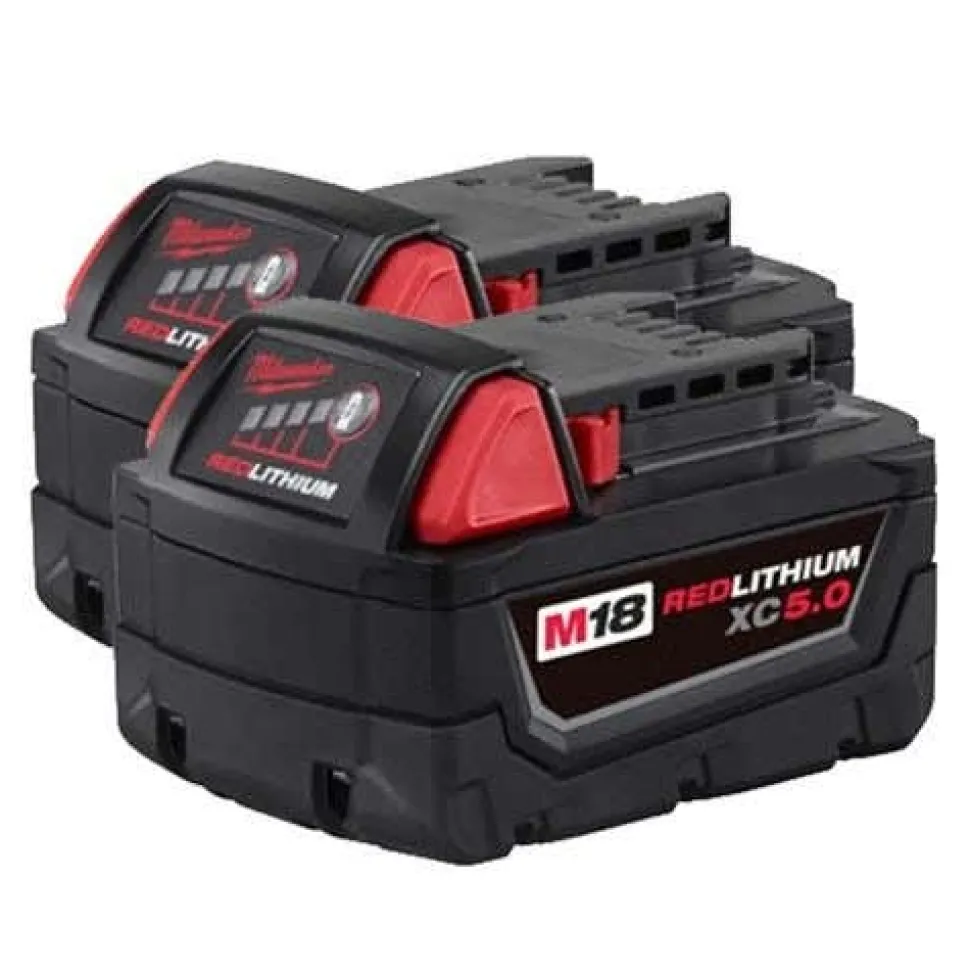 M18 FUEL 2-Tool Combo Kit w/ M18 Red Lithium 5.0 Ah XC Battery 4 Pack