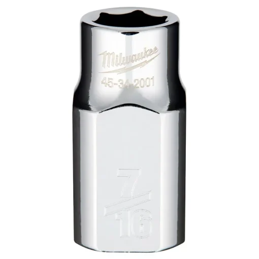 Milwaukee 1/2" Drive 7/16" Standard 6-Point Chrome Socket 45-34-2001