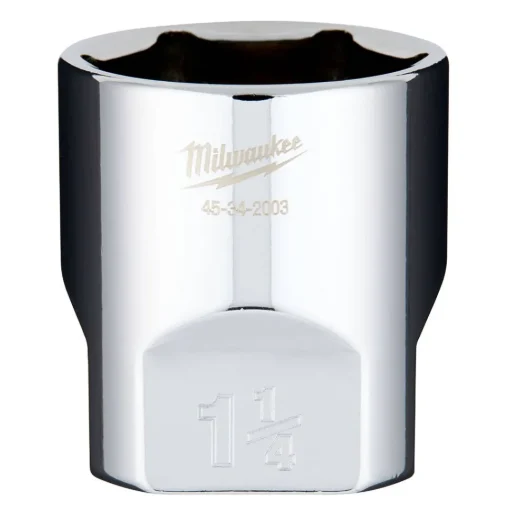 Milwaukee 1/2" Drive 1-1/4" Standard 6-Point Chrome Socket 45-34-2003