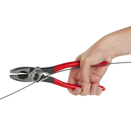 Milwaukee 9" Lineman's Dipped Grip Pliers w/ Crimper & Bolt Cutter (USA) MT500C