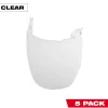 Milwaukee 5 Pack Clear Face Shield Replacement Lenses (No-brim Helmet Only Mount) 48-73-1444