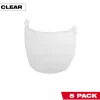Milwaukee 5 Pack Clear Face Shield Replacement Lenses (Helmet & Hard Hat Mount) 48-73-1440