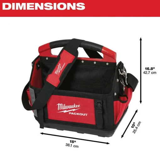 Milwaukee 15" PACKOUT Open Tote Tool Bag 31 Pockets 48-22-8315