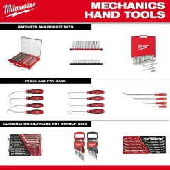 Milwaukee 5 Piece Double End Flare Nut Wrench Set - SAE 48-22-9470