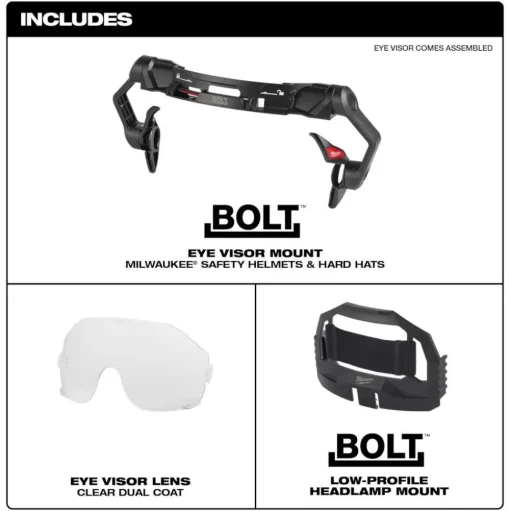 Milwaukee BOLT Eye Visor - Clear Dual Coat Lens 48-73-1410