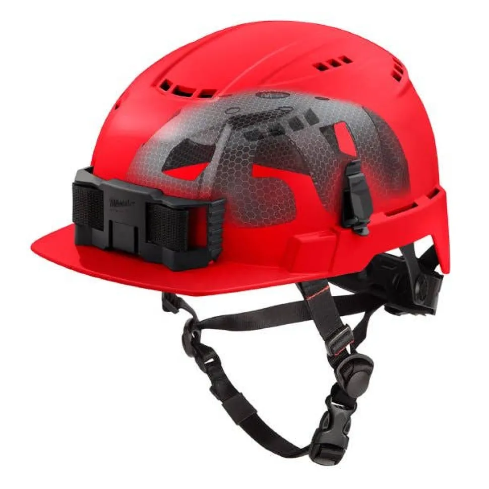 Milwaukee BOLT Type 2, Class C Vented Front Brim Safety Helmet w/ IMPACT ARMOR Liner - Red 48-73-1372