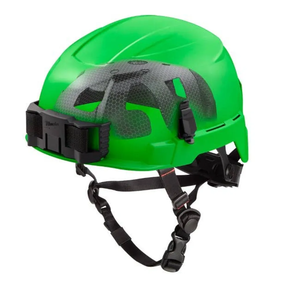 Milwaukee BOLT Type 2, Class E Unvented Safety Helmet w/ IMPACT ARMOR Liner - Green 48-73-1357