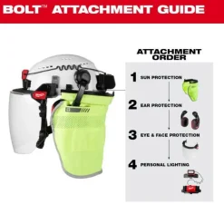 Milwaukee BOLT Type 2, Class E Unvented Safety Helmet w/ IMPACT ARMOR Liner - Green 48-73-1357