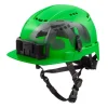 Milwaukee BOLT Type 2, Class C Vented Front Brim Safety Helmet w/ IMPACT ARMOR Liner - Green 48-73-1370