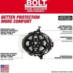 Milwaukee BOLT Type 2, Class C Vented Front Brim Safety Helmet - Yellow 48-73-1322