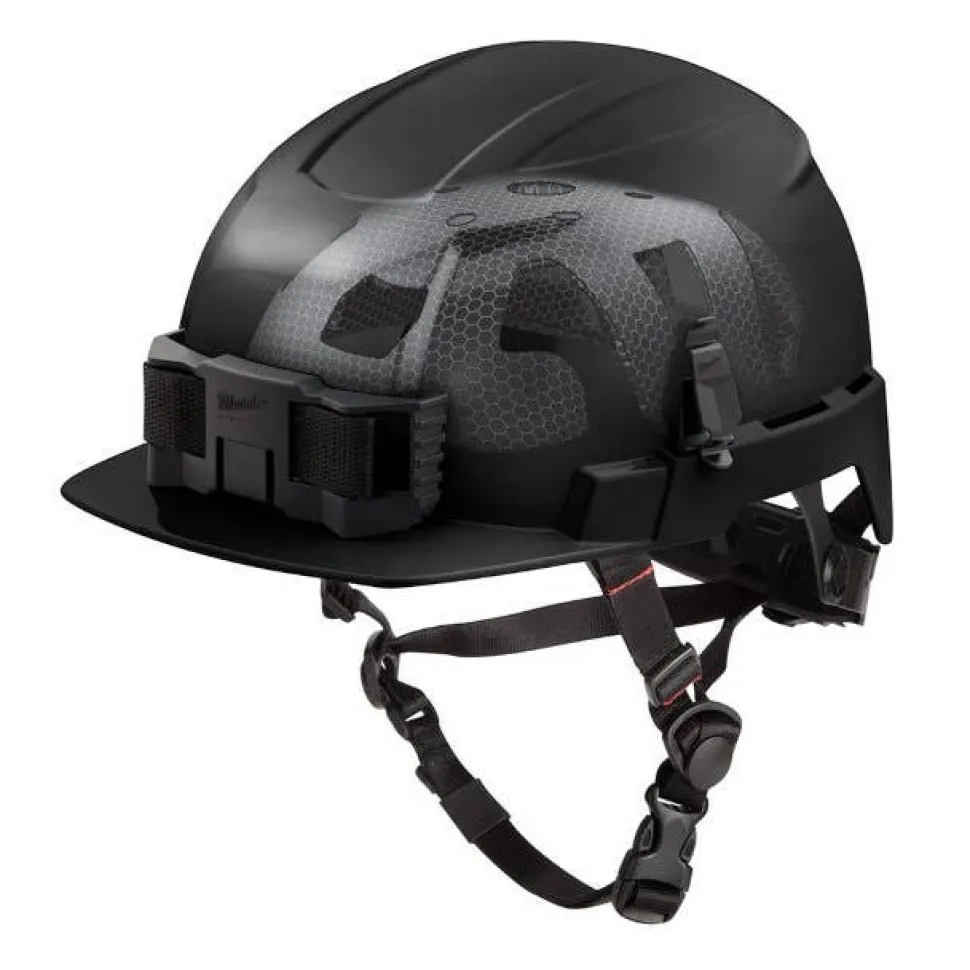 Milwaukee BOLT Type 2, Class E Unvented Front Brim Safety Helmet w/ IMPACT ARMOR Liner - Black 48-73-1375