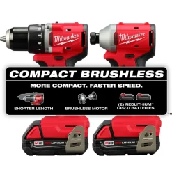 Milwaukee M18 Compact Brushless 2-Tool Combo Kit 3692-22CT