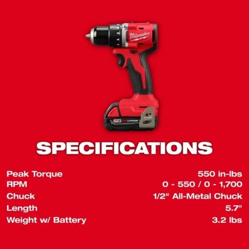 Milwaukee M18 Compact Brushless 2-Tool Combo Kit 3692-22CT