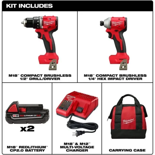 Milwaukee M18 Compact Brushless 2-Tool Combo Kit & M18 6 1/2" Circular Saw