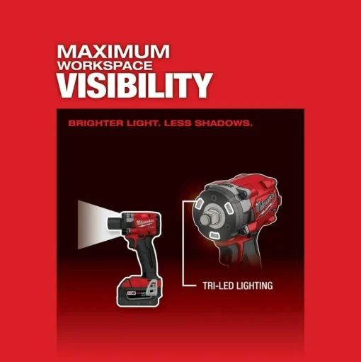 Milwaukee M18 FUEL 5" Braking Grinder w/ ONE-KEY Paddle Switch, No Lock & M18 FUEL 1/2 " Compact Impact Wrench w/ Friction Ring Bare Tool