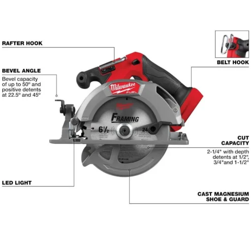 Milwaukee M18 FUEL 6-1/2" Circular Saw (Tool Only) 2833-20