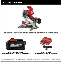 Milwaukee M18 FUEL 10" Dual Bevel Sliding Compound Miter Saw 2734-21