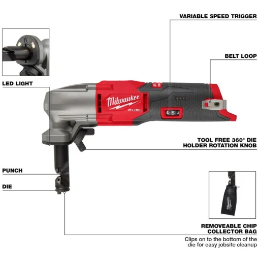 Milwaukee M12 FUEL 16 Gauge Variable Speed Nibbler 2476-20
