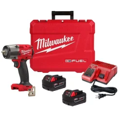 Milwaukee M18 FUEL 3/8'' Mid-Torque Impact Wrench Friction Ring Kit + 36pc. Impact Duty 3/8" Drive Metric/SAE PACKOUT Deep Socket Set Bundle KIT-2960-22R-49-66-6805