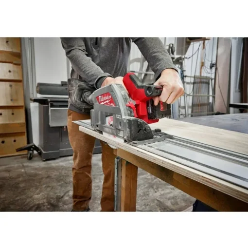 Milwaukee M18 FUEL 6-1/2" Plunge Track Saw & Guide Rail Clamps & 31" Guide Rail