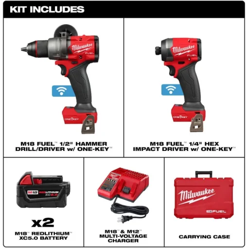 Milwaukee M18 FUEL 2-Tool Combo Kit w/ ONE-KEY 3696-22