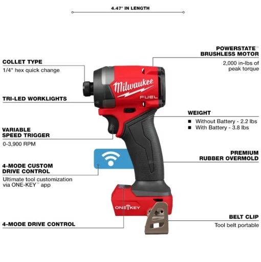 Milwaukee M18 FUEL 2-Tool Combo Kit w/ ONE-KEY 3696-22