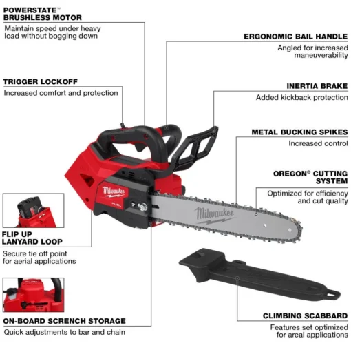 Milwaukee M18 FUEL 14" Top Handle Chainsaw (Tool-Only) 2826-20T