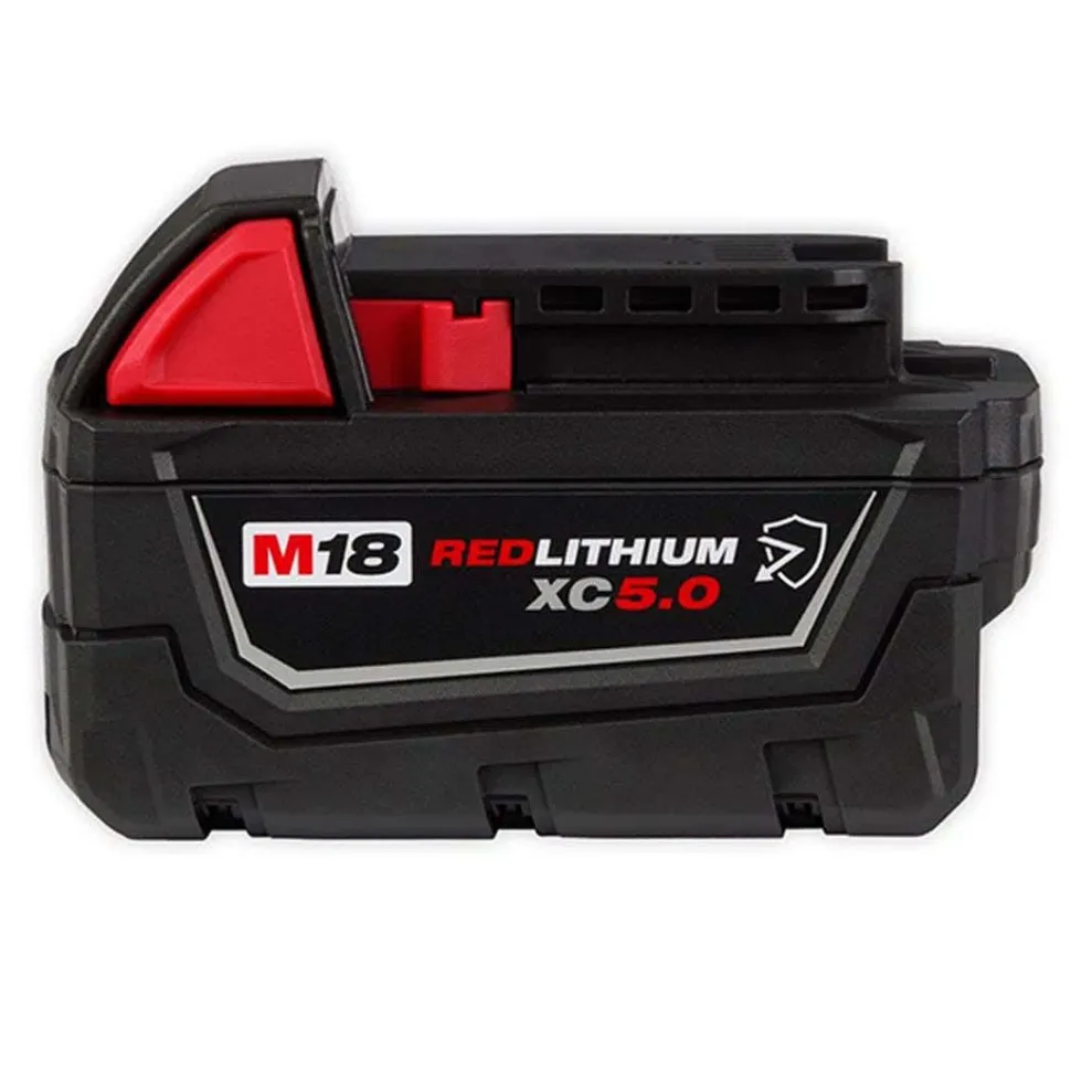 Milwaukee M18 FUEL High Torque Impact Wrench 1/2" Friction Ring ONE-KEY Kit + XC5.0 Oil Resistant Battery Bundle KIT-2863-22R-48-11-1850R