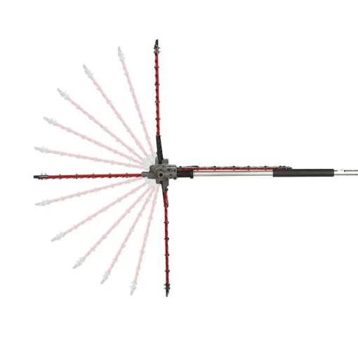 Milwaukee M18 FUEL QUIK-LOK Hedge Trimmer, Edger, 10" Pole Saw, 3' Extension Attachments Set 49-16-2719 & 49-16-2718 & 49-16-2720 & 49-16-2721