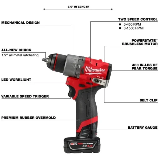 Milwaukee M12 FUEL 2-Tool Combo Kit & M12 3/8" Ratchet