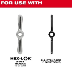 Milwaukee M8-1.00 mm 1-Inch Hex Threading Die 49-57-5345
