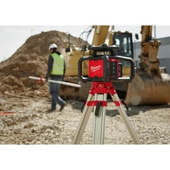 Milwaukee M18 Red Exterior Rotary Laser Level Kit w/ Receiver 3701-21