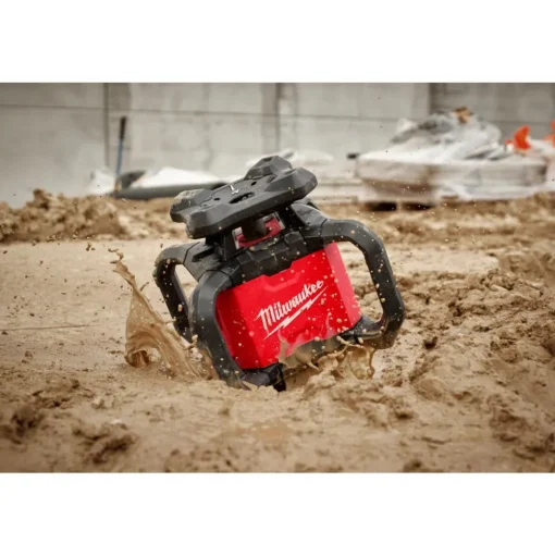 Milwaukee M18 Red Exterior Rotary Laser Level Kit w/ Receiver 3701-21