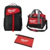 Milwaukee PACKOUT 15" Softside Bag, 26 Pocket Backpack, & Black Zipper Pouch Bundle