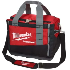 Milwaukee PACKOUT 15" Softside Bag, 26 Pocket Backpack, & Black Zipper Pouch Bundle