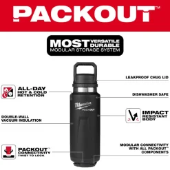 Milwaukee PACKOUT 36oz Insulated Bottle with Chug Lid 48-22-8397B