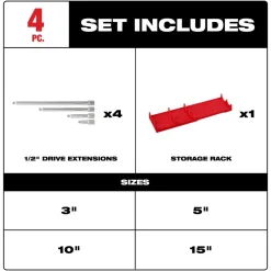 Milwaukee 4pc 1/2