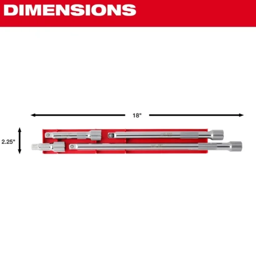 Milwaukee 4pc 1/2" Drive Extension Set 48-22-9342