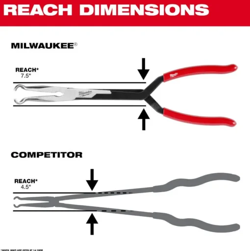 Milwaukee 3PC Long Reach Hose Grip Pliers Set 48-22-6563