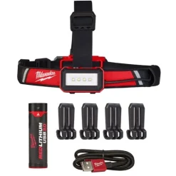 Milwaukee RedLithium USB 600 Lumen Low-Profile Headlamp (3.0Ah) Kit 2115-21