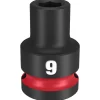 Milwaukee Shockwave Impact Duty 1/2" Drive 9mm Standard 6 Point Socket 49-66-6241