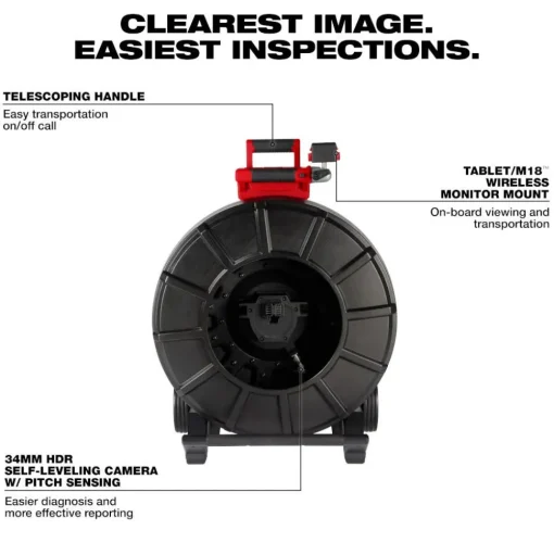 Milwaukee Tool 325’ Stiff Modular Pipeline Inspection Reel 3976-20