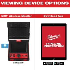 Milwaukee Tool M18 200’ Stiff Modular Pipeline Inspection System 3974-22