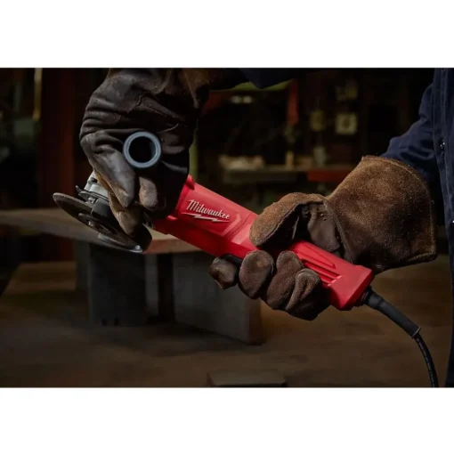 Milwaukee Tools 11 Amp Corded 4-1/2 in. Small Angle Grinder Paddle No-Lock 6141-31