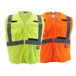 Milwaukee Tools ANSI Breakaway Class 2 Mesh Safety Vest Hi-Vis Yellow 48-73-512Y