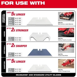 Milwaukee Tools FASTBACK™ Compact Folding Utility Knife 3-Pack 48-22-1522