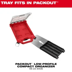 Milwaukee Tools Four Compartment Tray for PACKOUT Low-Profile Compact Organizers 48-22-5640